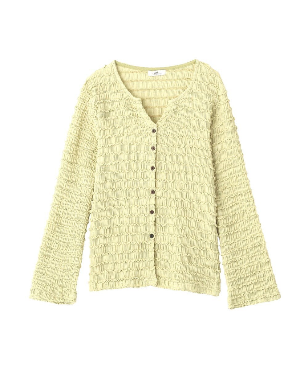 earth music&ecology 【予約】シャーリングカットカーディガン 