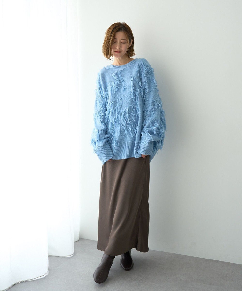 YECCA VECCA サテンフレアスカート 