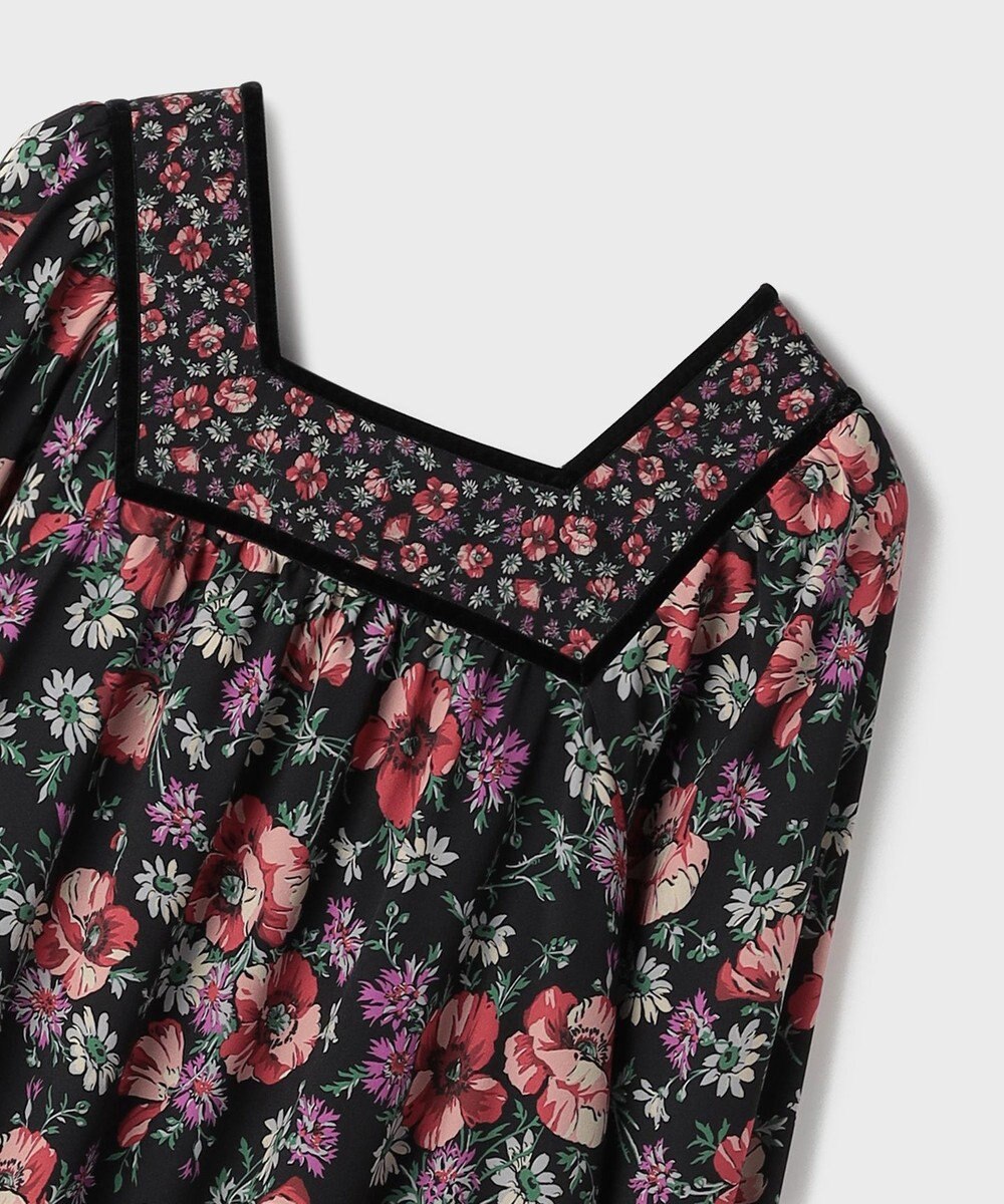 GRACE CONTINENTAL ボタニカルティアードワンピース 