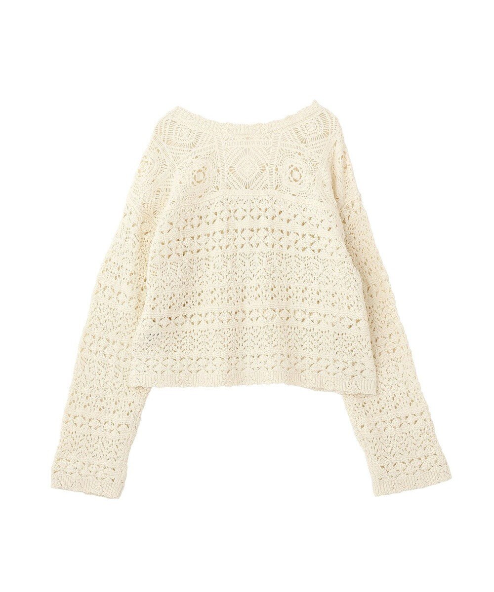 AMERICAN HOLIC 【前後2WAY】レース透かし編みニットカーディガン 