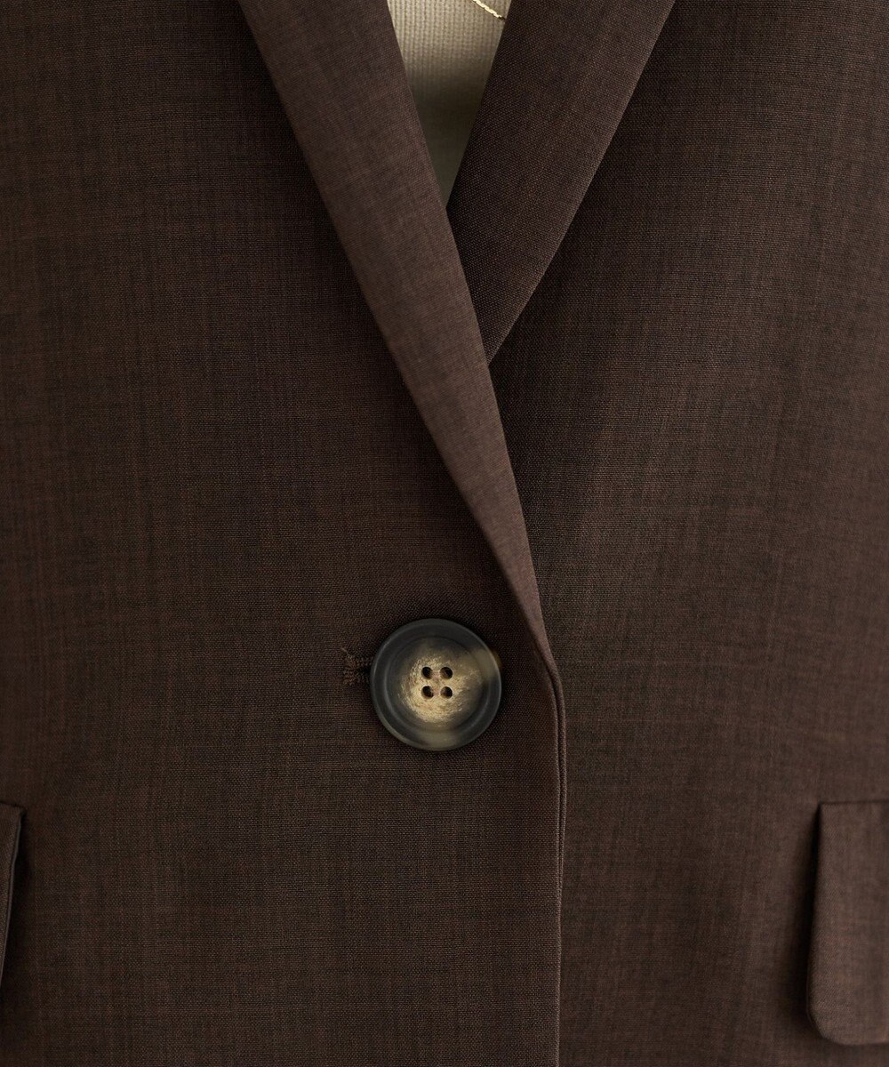 YECCA VECCA マシンウォッシャブルリネンライクジャケット 