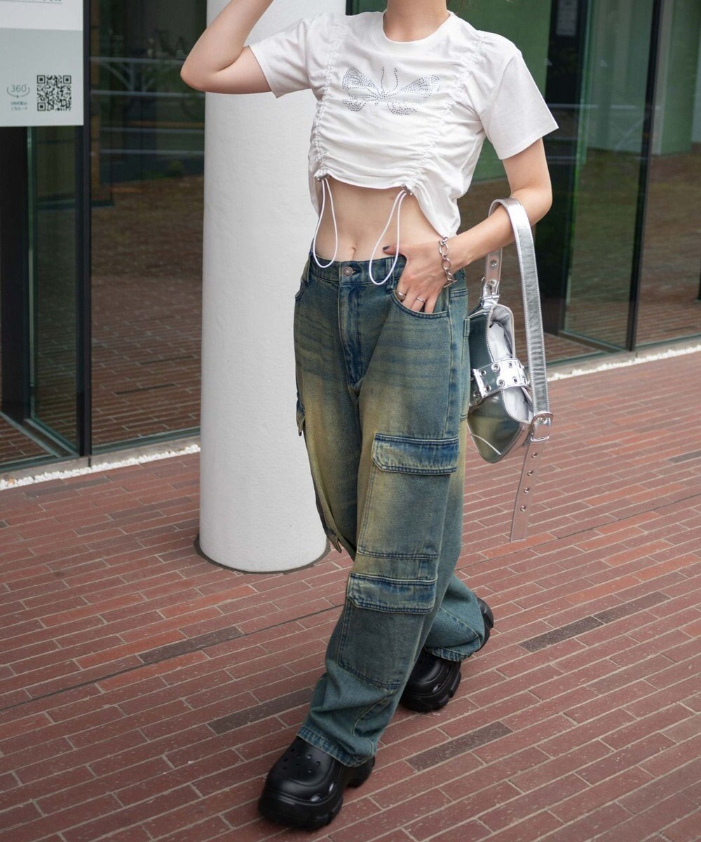 WEGO バタフライドロストラインストーンT 