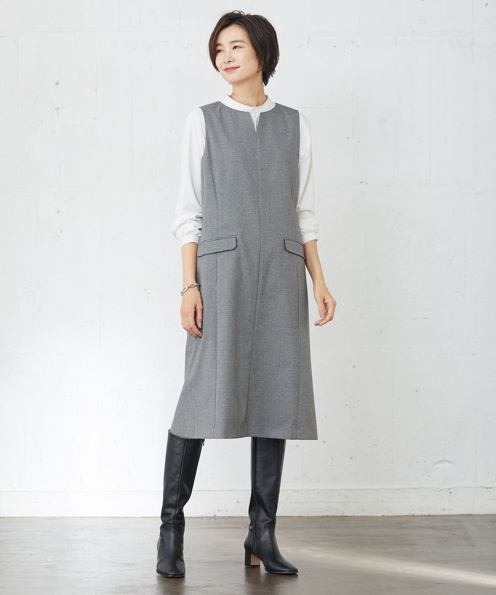 J.PRESS LADIES L Mixツイードチェック ジャンパースカート 