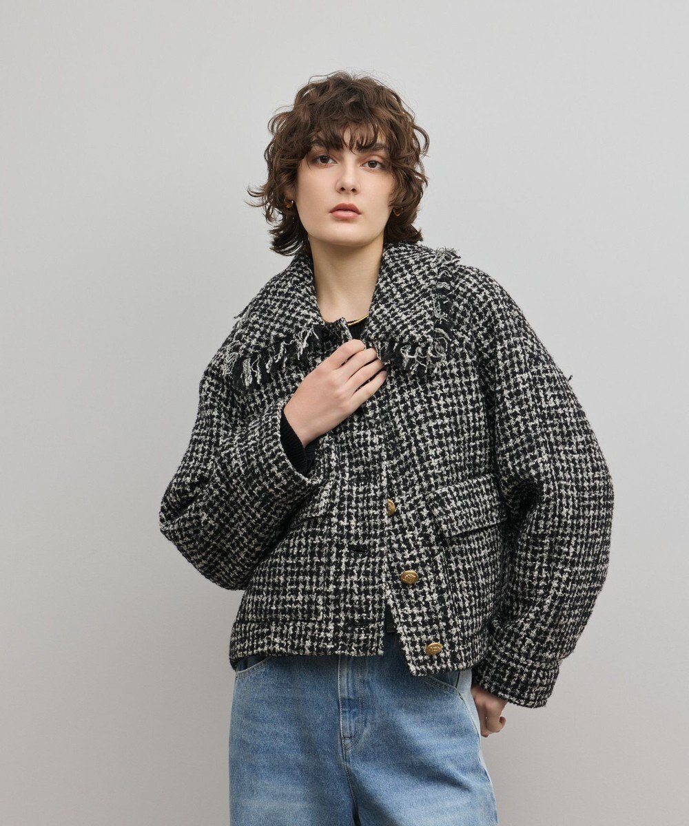 GRACE CONTINENTAL パディングツイードジャケット 