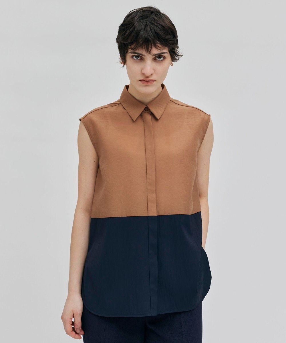 BEIGE， 【洗える】SERBES / ノースリーブブラウス 