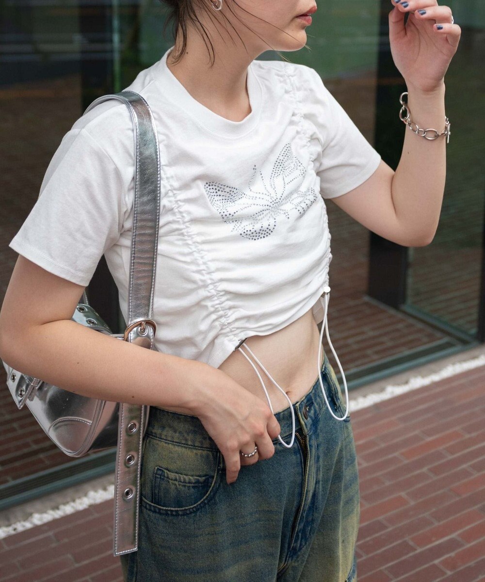 WEGO バタフライドロストラインストーンT 