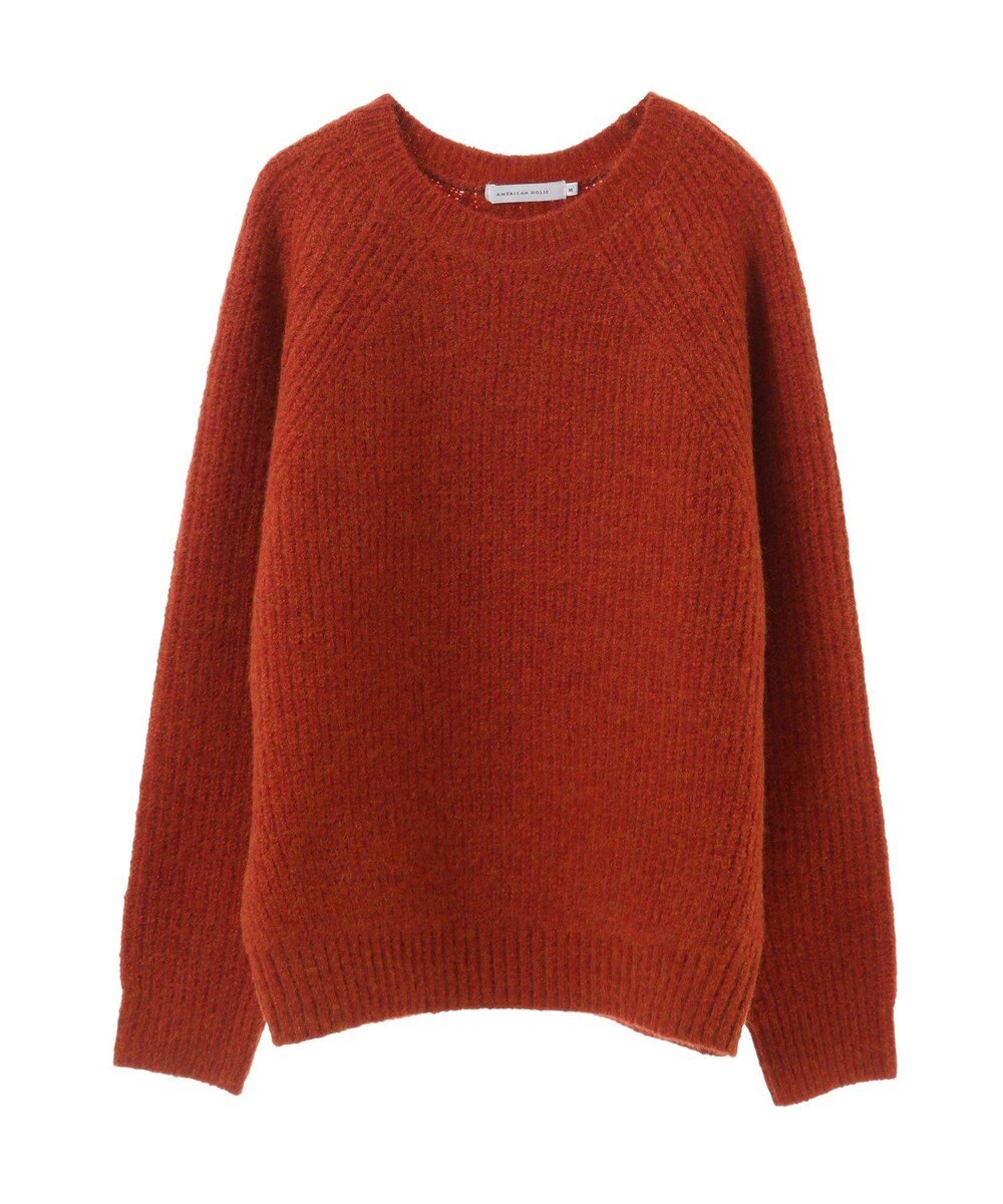 AMERICAN HOLIC Ｍｉｘヤーンラグランニットプルオーバー 