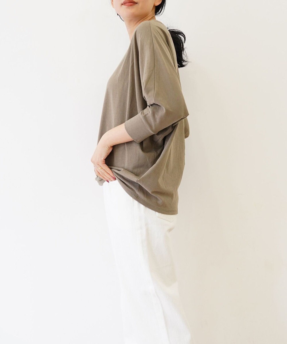 TOQUE 〈大草直子さんアドバイザー〉 【天然素材】タンギスコットン天竺ドルマンTシャツ 