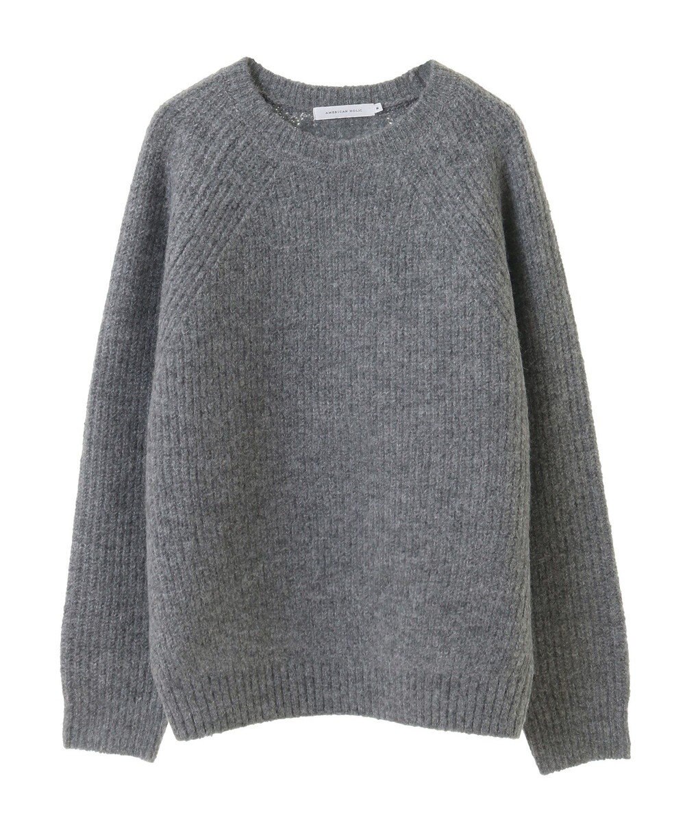 AMERICAN HOLIC Ｍｉｘヤーンラグランニットプルオーバー 