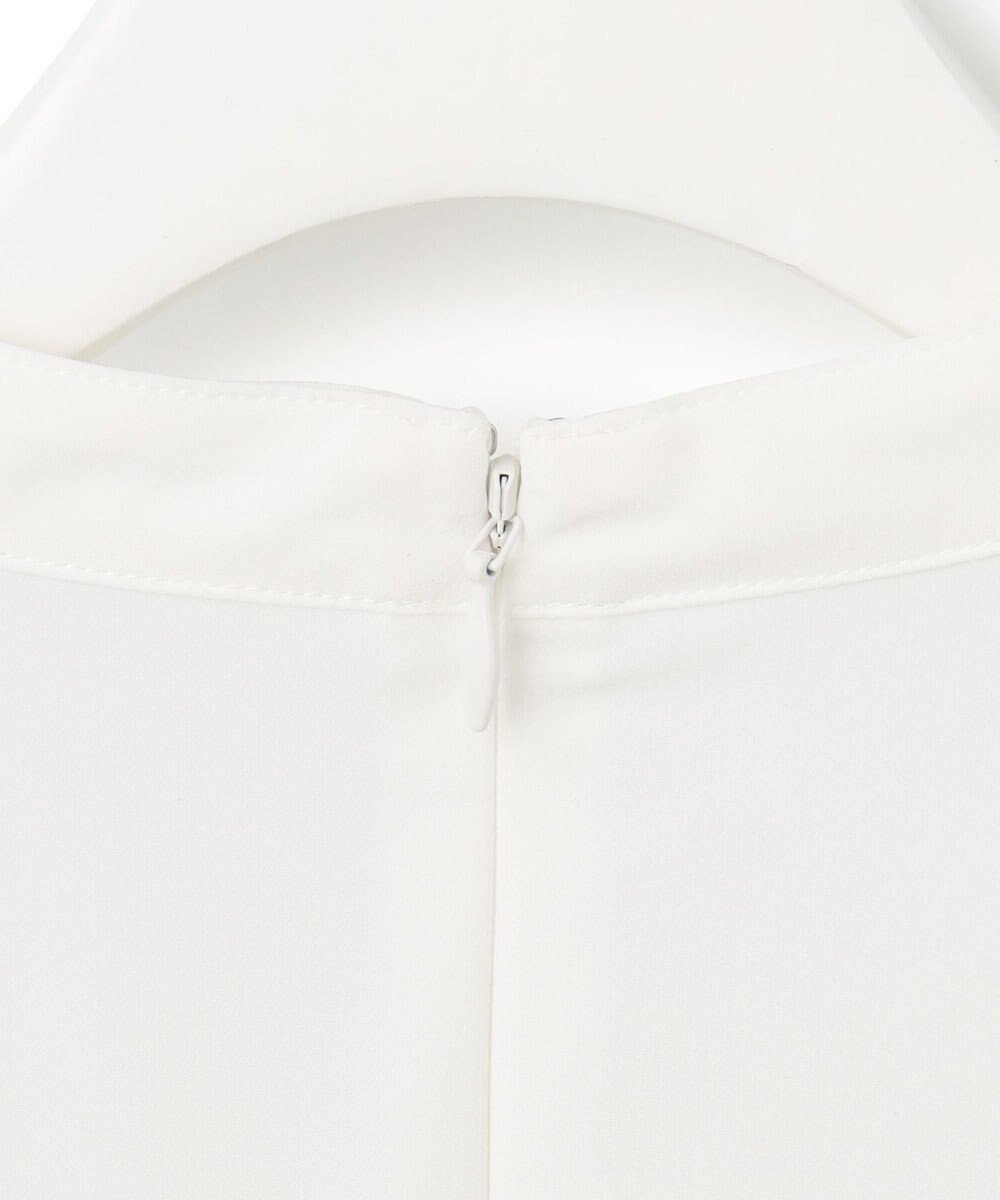 ICB 【洗える】BackSatinAmunzen 5分袖スカーフタイブラウス 