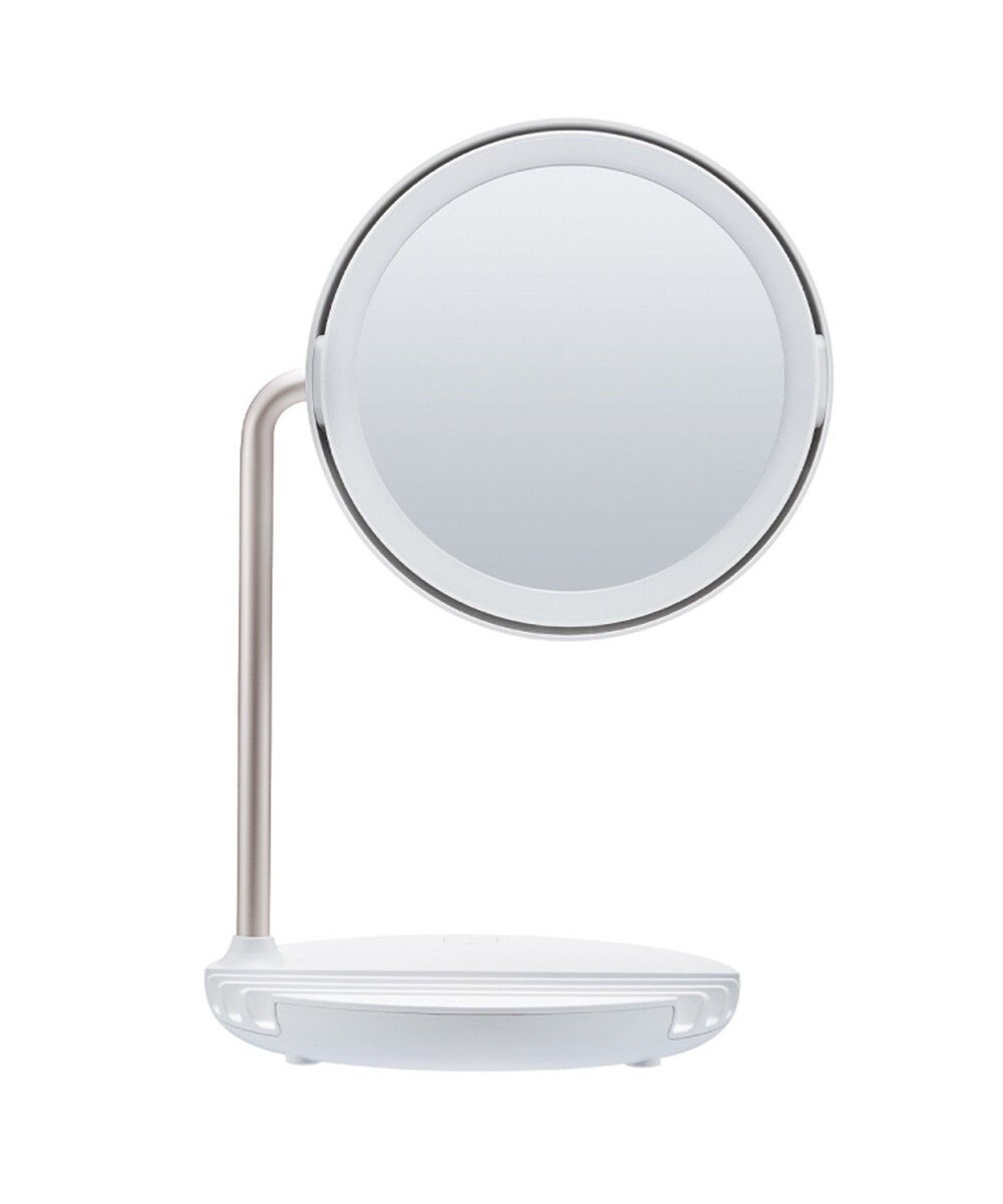 YAMATO テーブル＆キッチン 【フェスティノ】充電式LEDファンミラー  ホワイト  SMHB-032-WH 