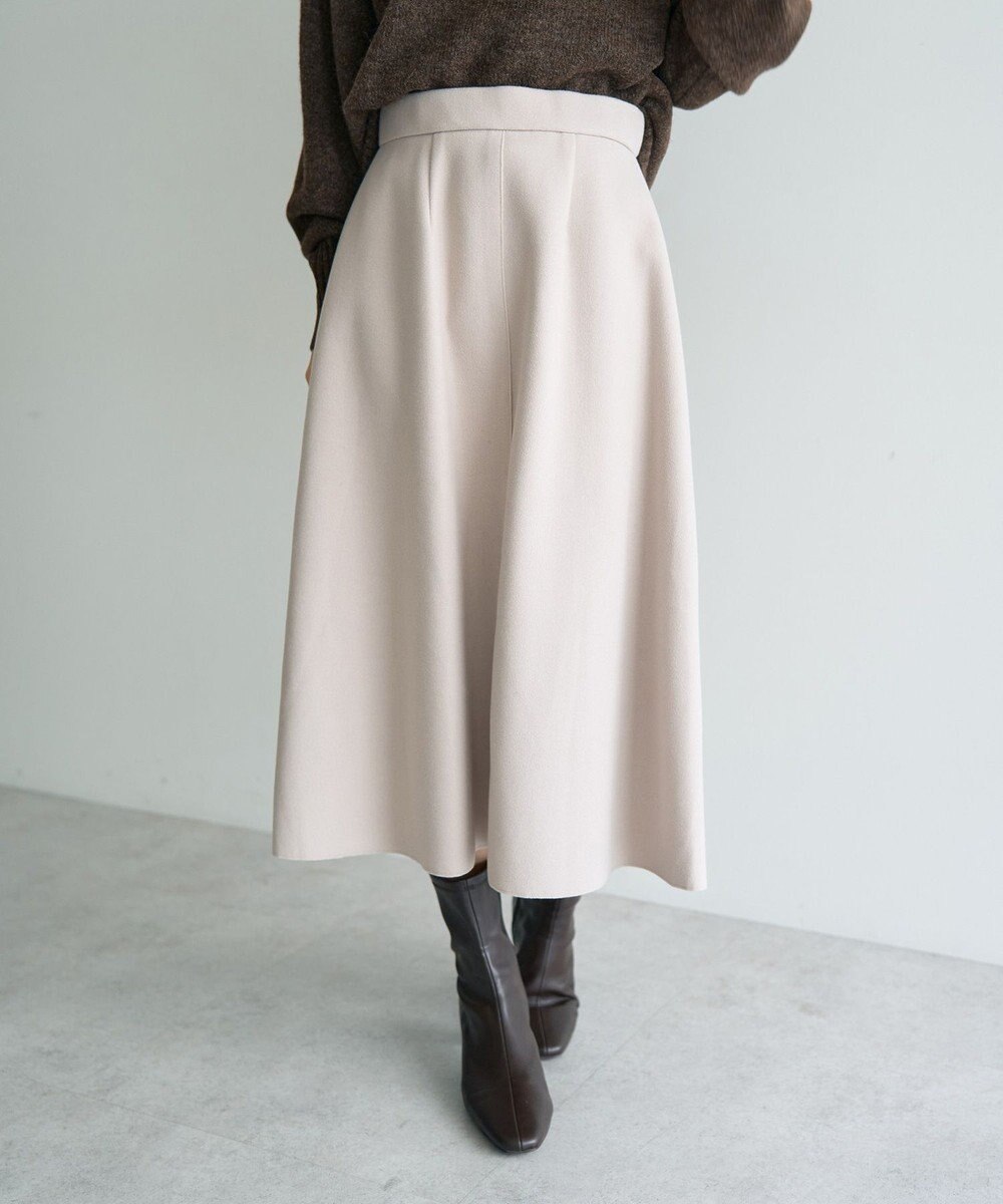 YECCA VECCA メルトンジャージーAラインスカート 