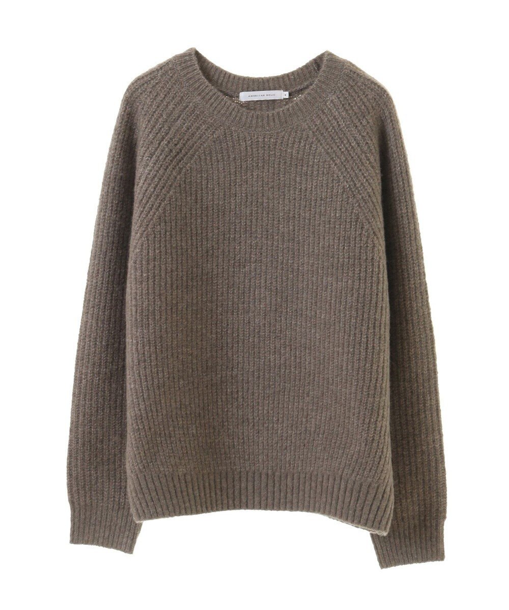 AMERICAN HOLIC Ｍｉｘヤーンラグランニットプルオーバー 