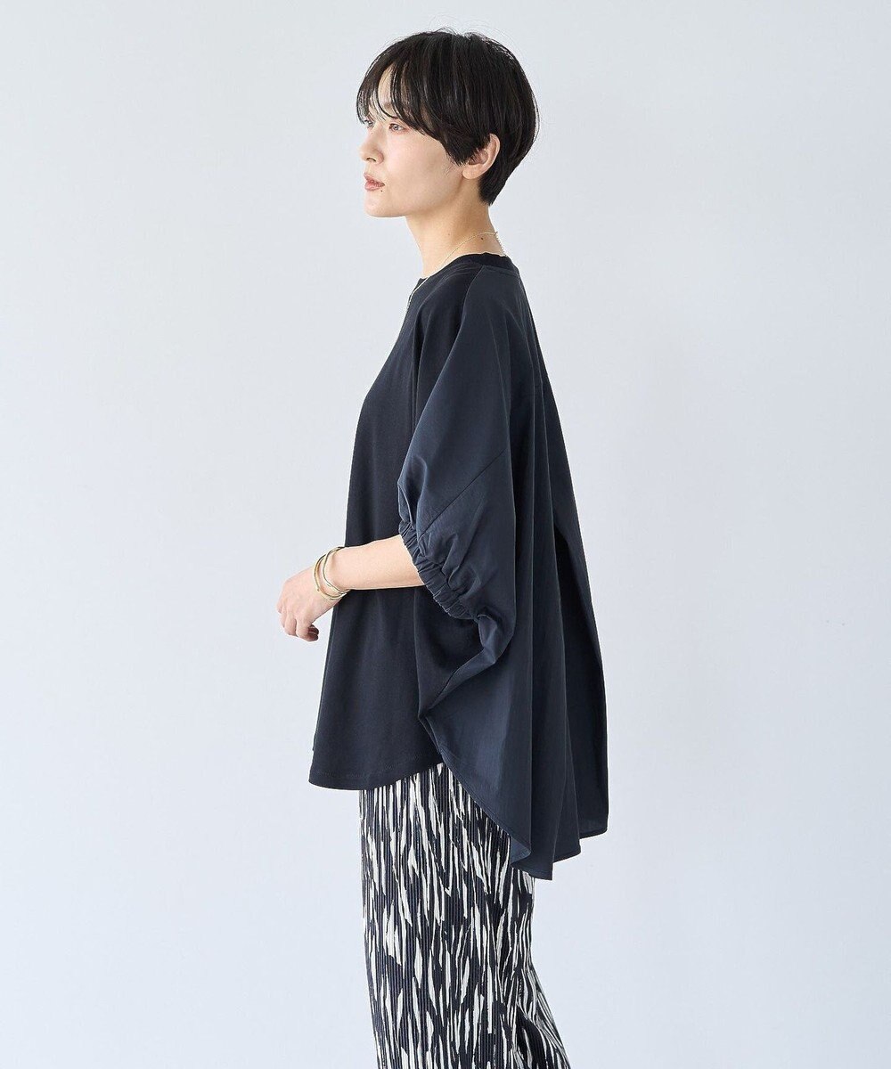 AMERICAN HOLIC 異素材ドッキングドルマンプルオーバー 