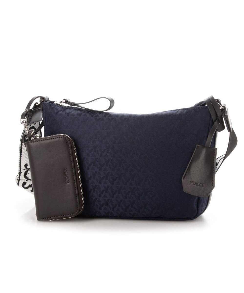 Y'SACCS モノグラム×リサイクルレザー スクエアショルダー 