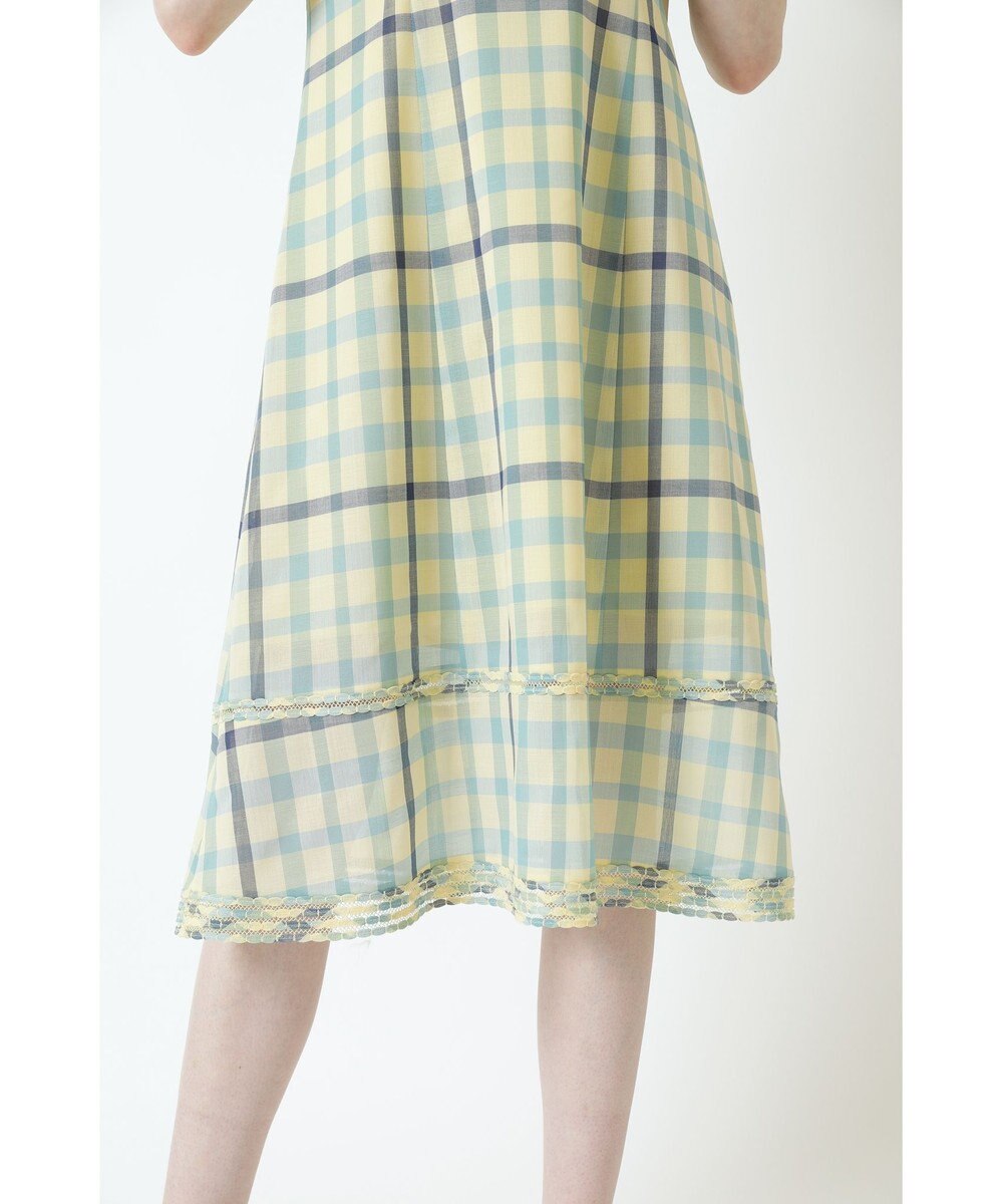 DAKS ウールボイルチェックワンピース 