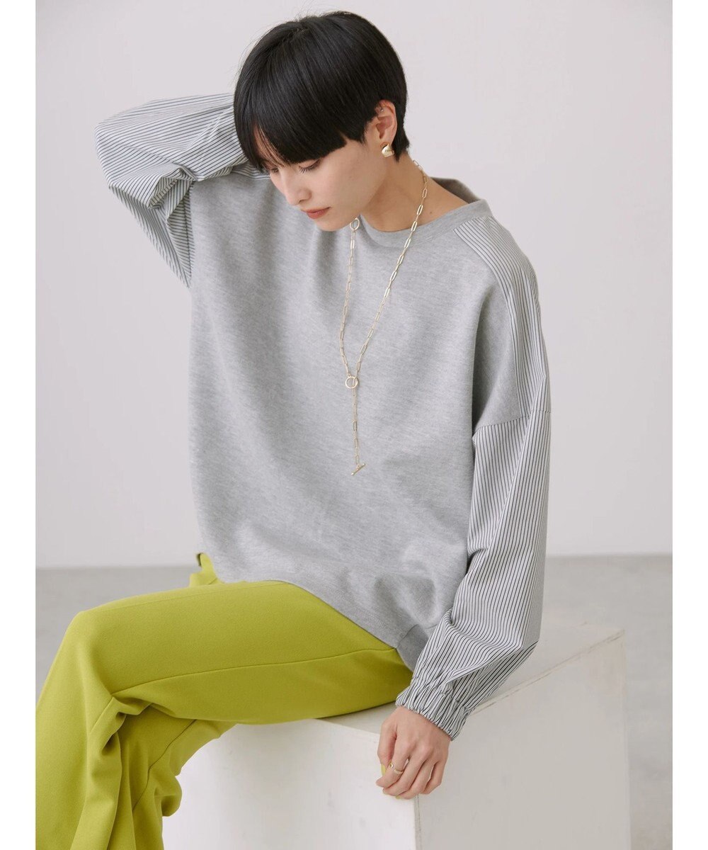 AMERICAN HOLIC イージーケア異素材ポンチプルオーバー 