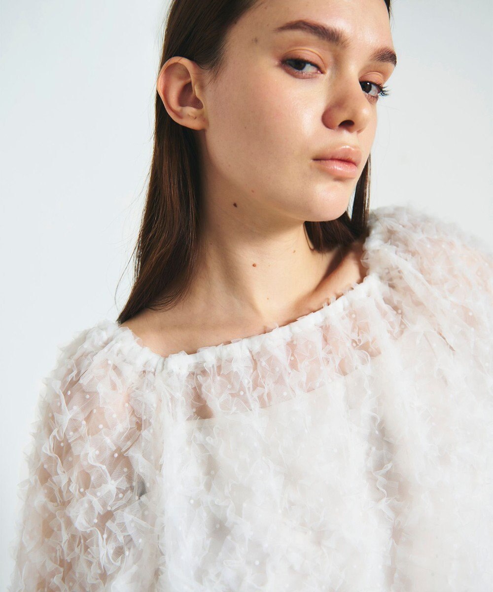 GRACE CONTINENTAL チュール刺繍トップ 