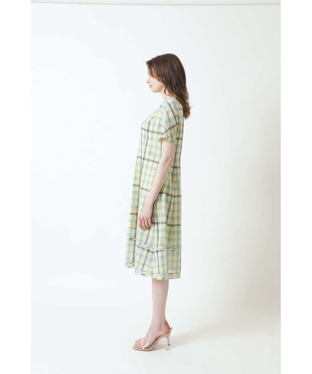 DAKS ウールボイルチェックワンピース 