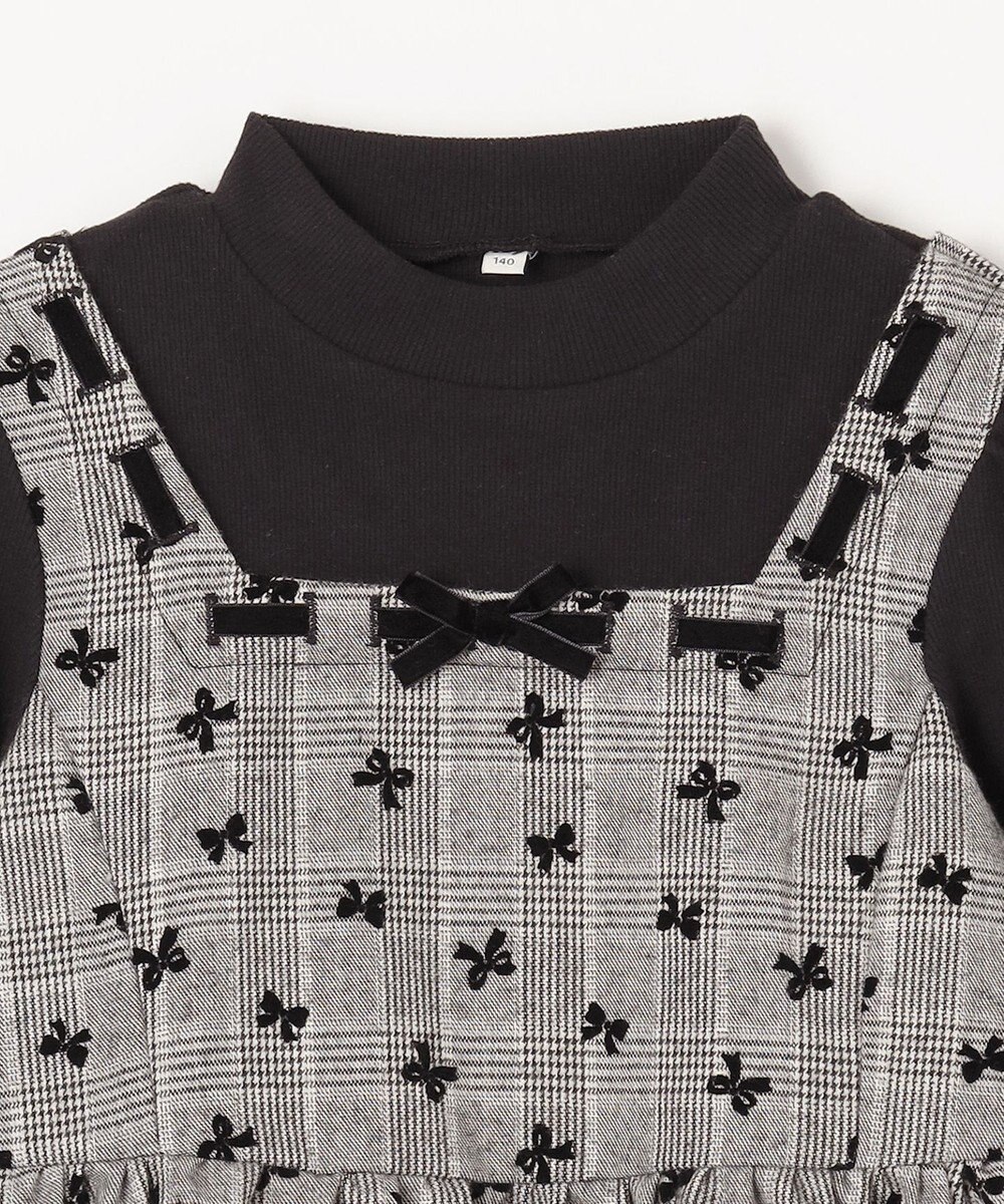 ANY KIDS チェック柄 ドッキング ワンピース 