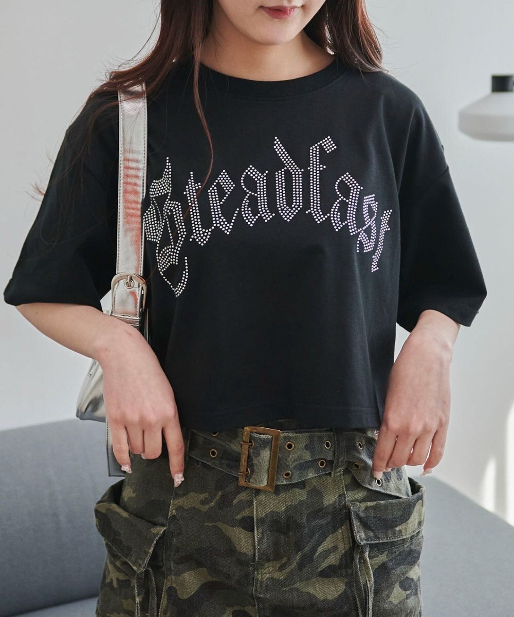 WEGO ラインストーンショートT 