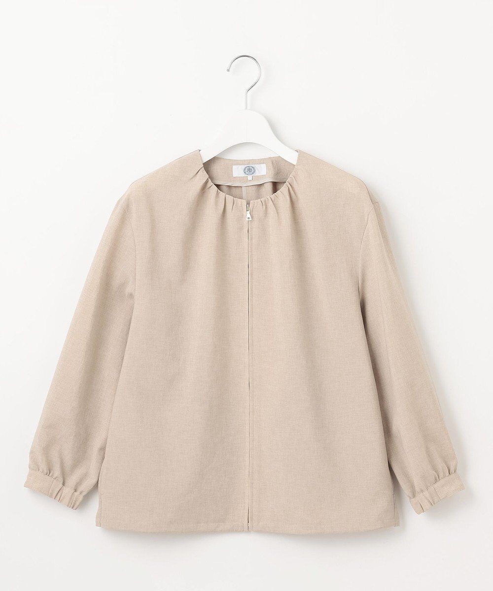 J.PRESS LADIES S 【洗える・接触冷感・防シワ・吸水速乾】BREEZE COOL  ノーカラー ブルゾン 