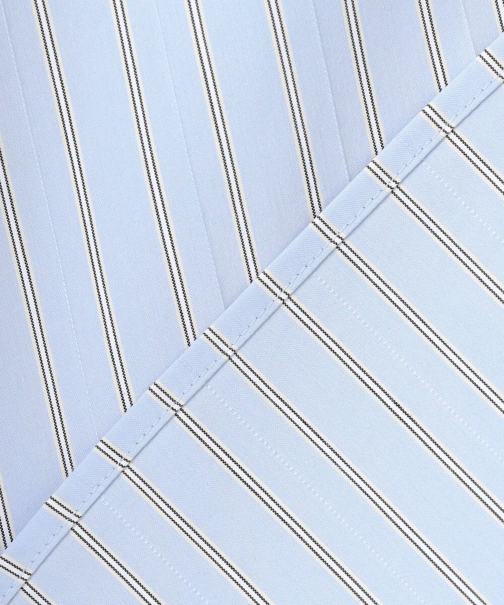 J.PRESS LADIES BEZコットンナイロン ストライプ シャツカラー ブラウス 