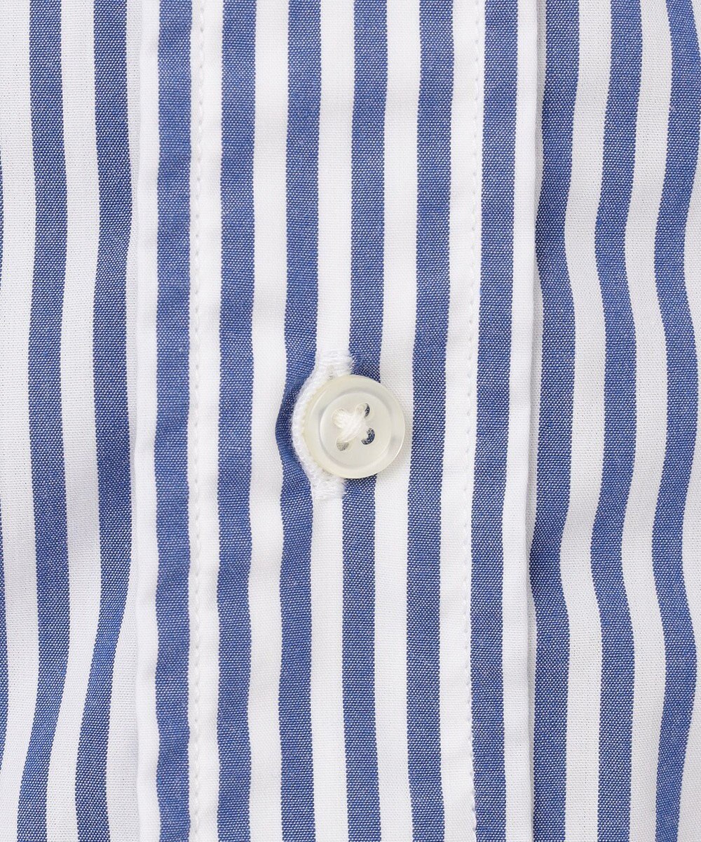 J.PRESS YORK STREET 【UNISEX】タイプライターストライプ バンドカラーシャツ 