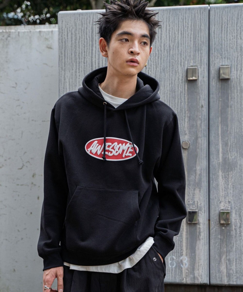 WEGO 【ユニセックス着用ITEM】リラックスフィットオーバルロゴパーカー 