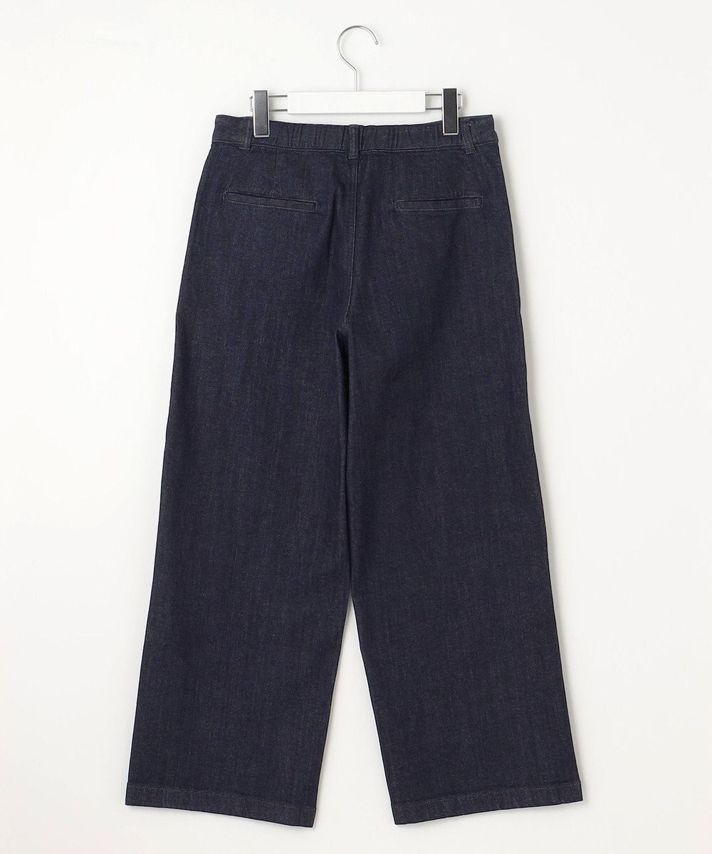 J.PRESS LADIES 【洗える】9ozストレッチ デニム ワイド パンツ 