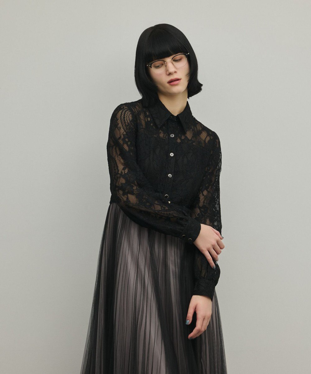 GRACE CONTINENTAL コードレースプリーツワンピース 