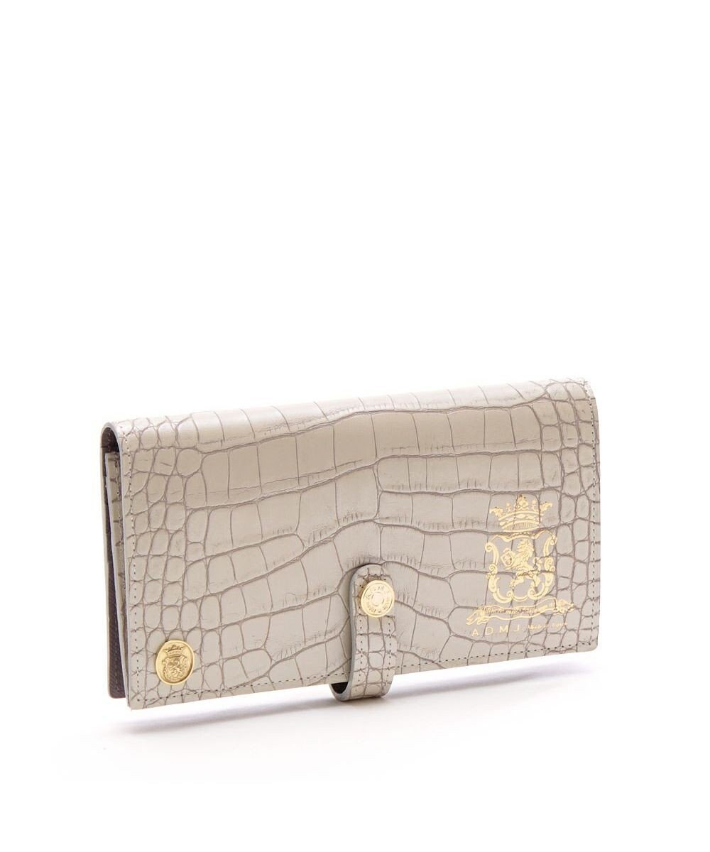 A.D.M.J. 【牛革】クロコ型押し/ロングウォレット 