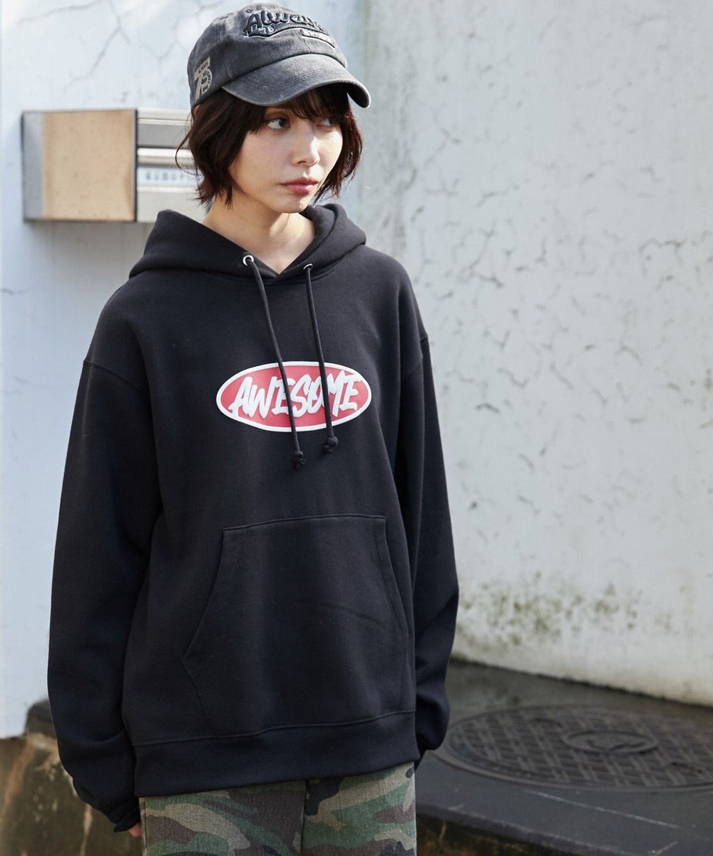 WEGO 【ユニセックス着用ITEM】リラックスフィットオーバルロゴパーカー 