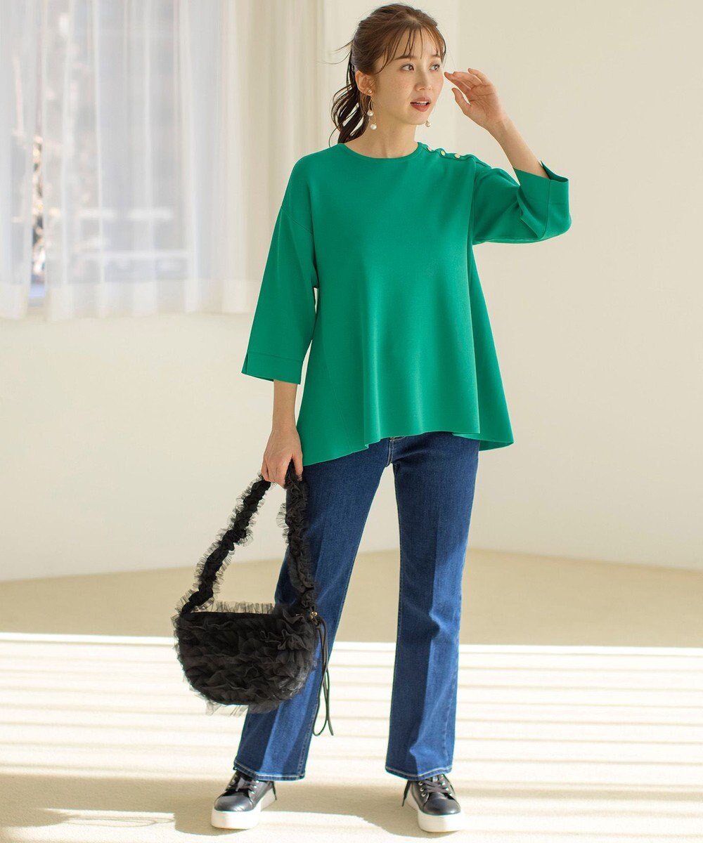 ANY SIS S 【UVカット・洗える】フレアニット チュニック 