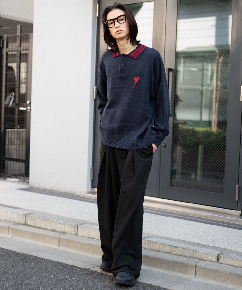 WEGO ラインポロニットプルオーバー 