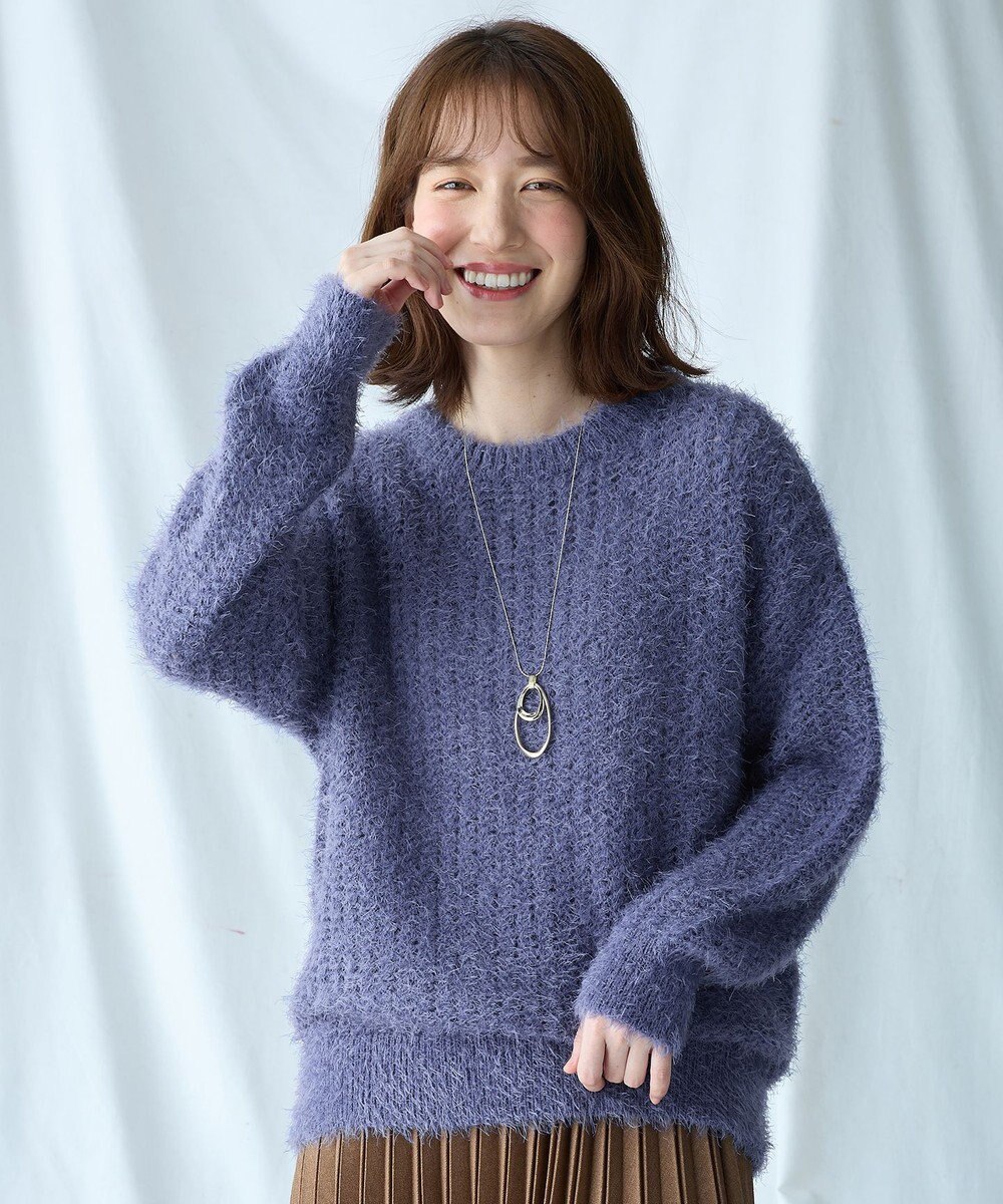 ANY 【洗濯機可】フェザーメッシュニット 