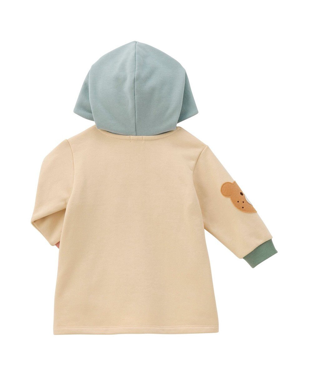 MIKI HOUSE HOT BISCUITS 【80-120cm】【NEW Color Series】裏毛パイル素材 パステルカラー フーディワンピース 