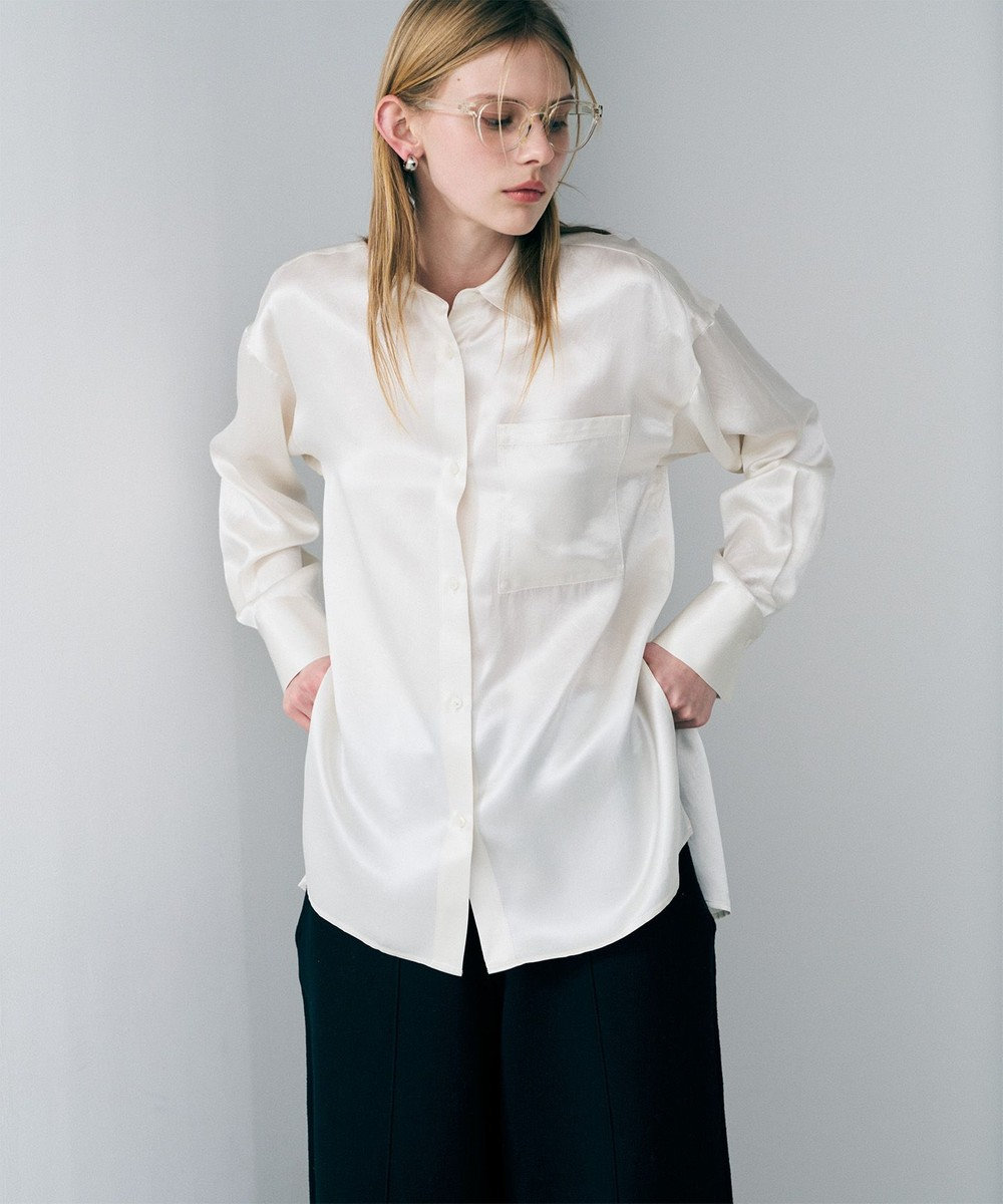 uncrave アセテートヴィンテージサテン ミドルシャツ 