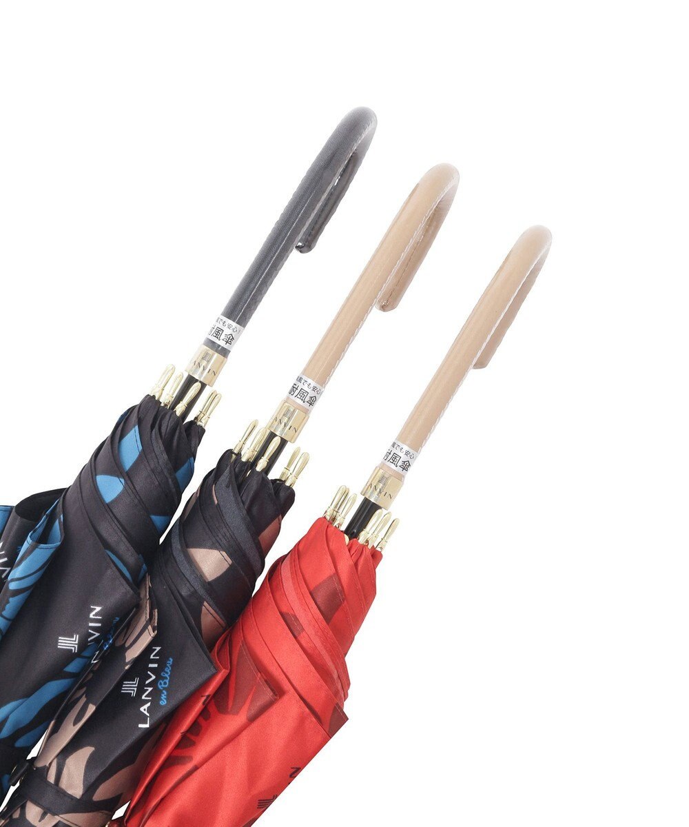 MOONBAT 【耐風】ランバン オン ブルー (LANVIN en Blue) 長傘 サテン ビッグフラワー 