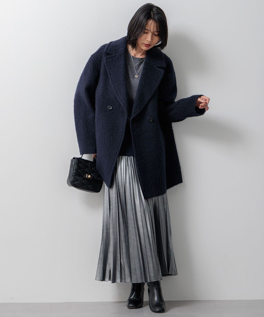 23区 S ホイルプリントプリーツ スカート 