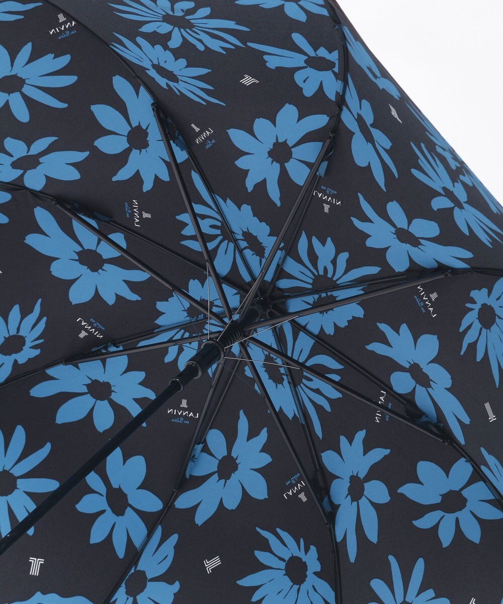 MOONBAT 【耐風】ランバン オン ブルー (LANVIN en Blue) 長傘 サテン ビッグフラワー 
