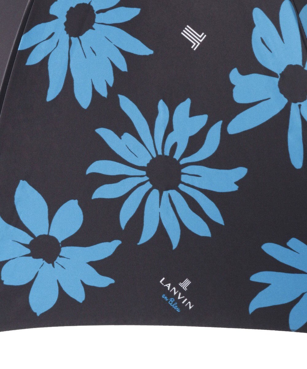 MOONBAT 【耐風】ランバン オン ブルー (LANVIN en Blue) 長傘 サテン ビッグフラワー 