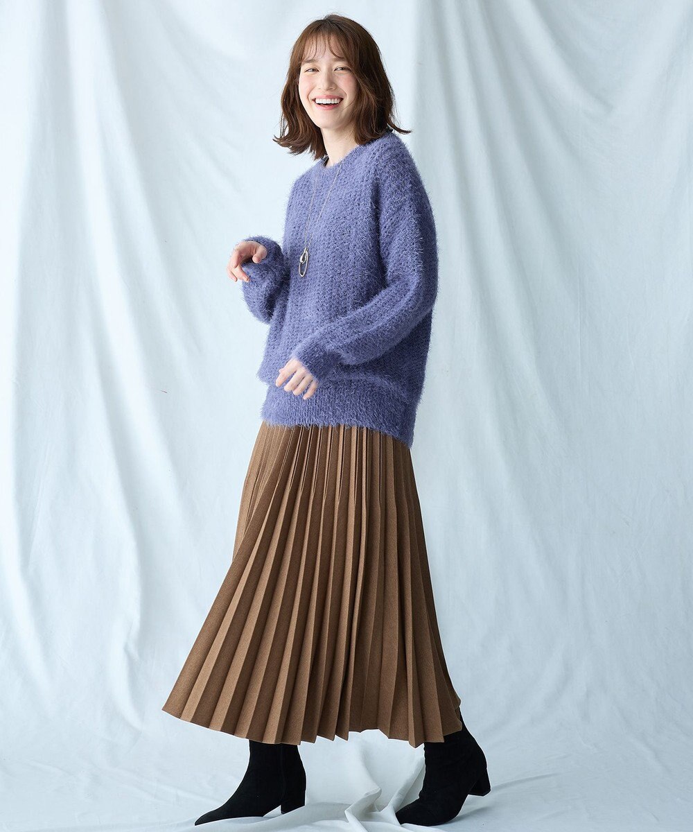 ANY 【洗濯機可】フェザーメッシュニット 