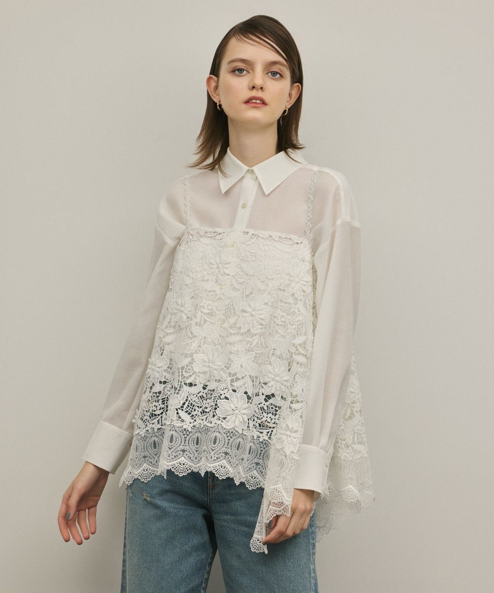 GRACE CONTINENTAL フラワーレースキャミソール 