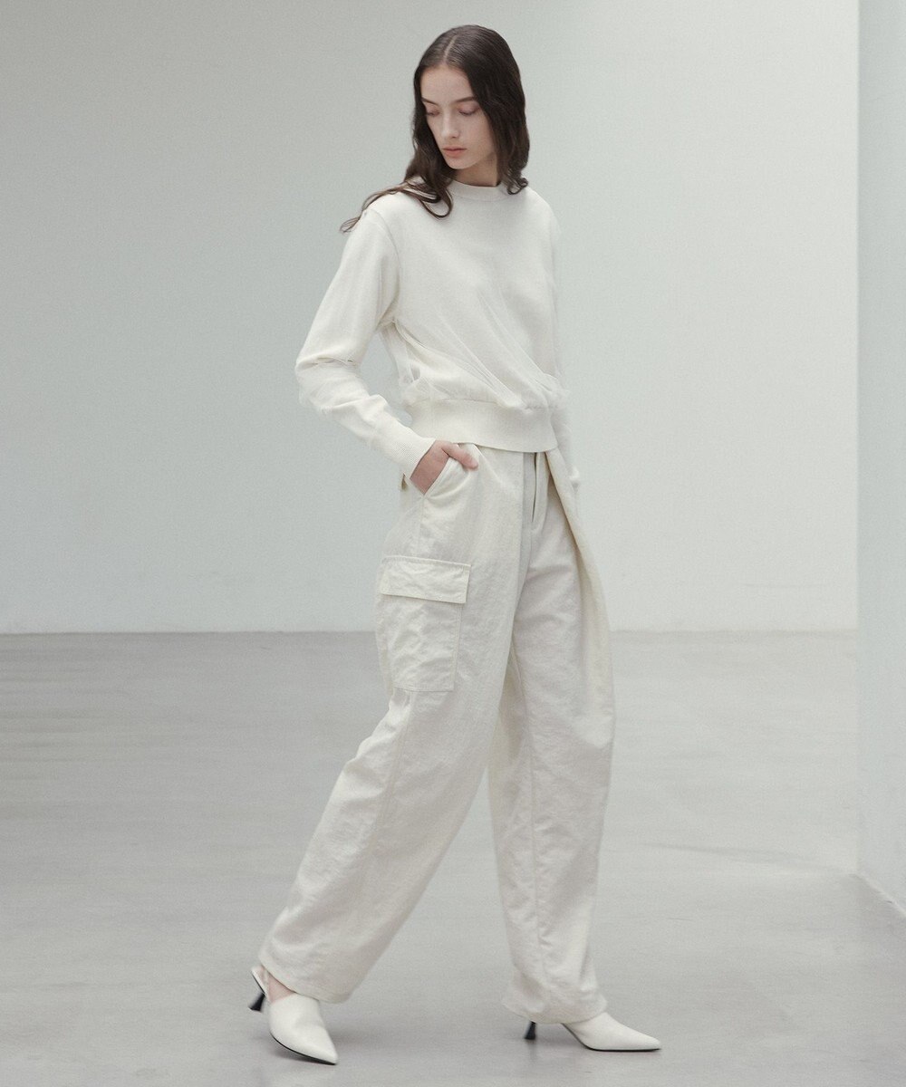 BEIGE， 【洗える】MYRTLE / チュールレイヤードクルーネックトップス 