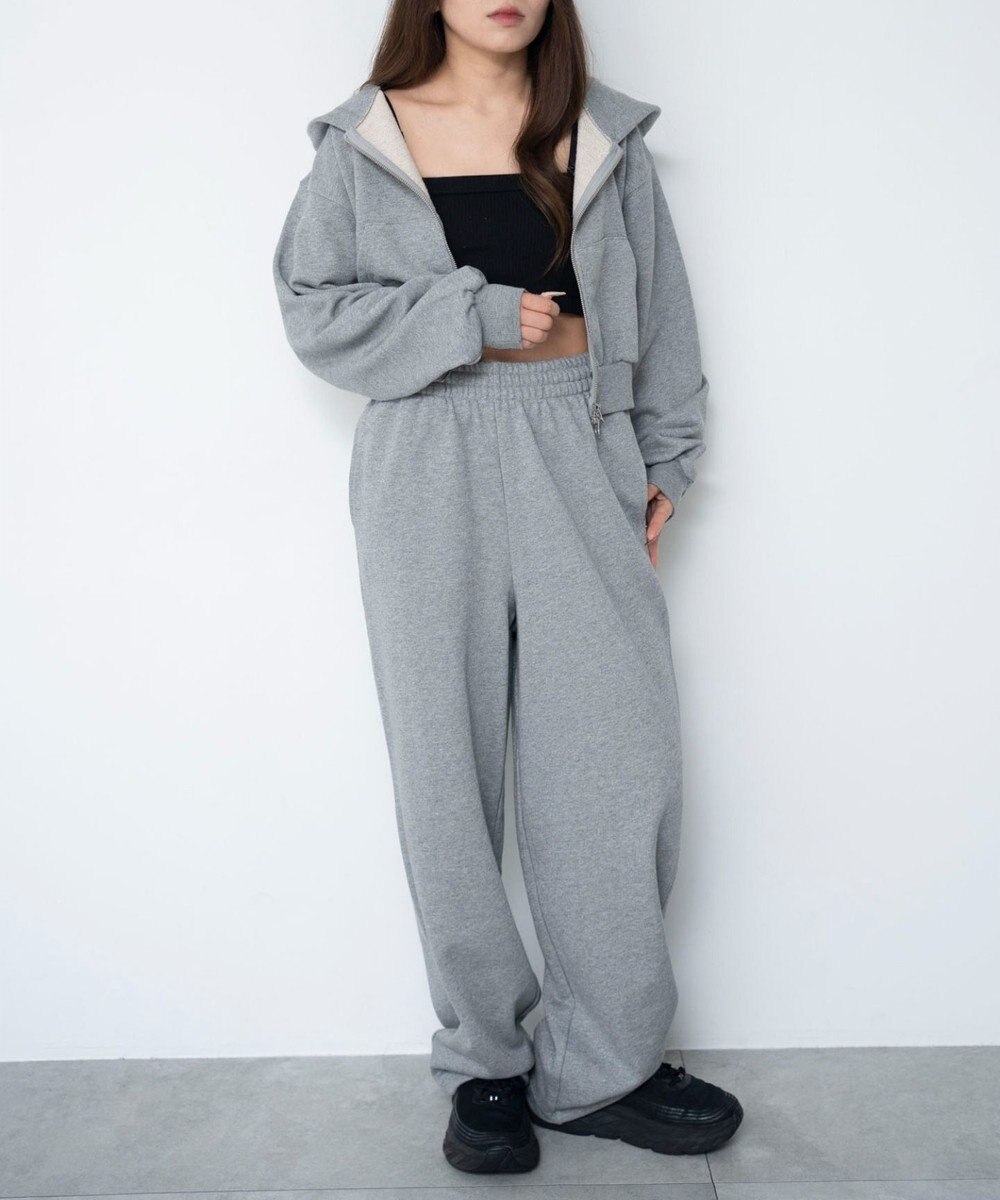 WEGO 【ウエストゴム/XSSMサイズ展開】スウェットワイドパンツ 