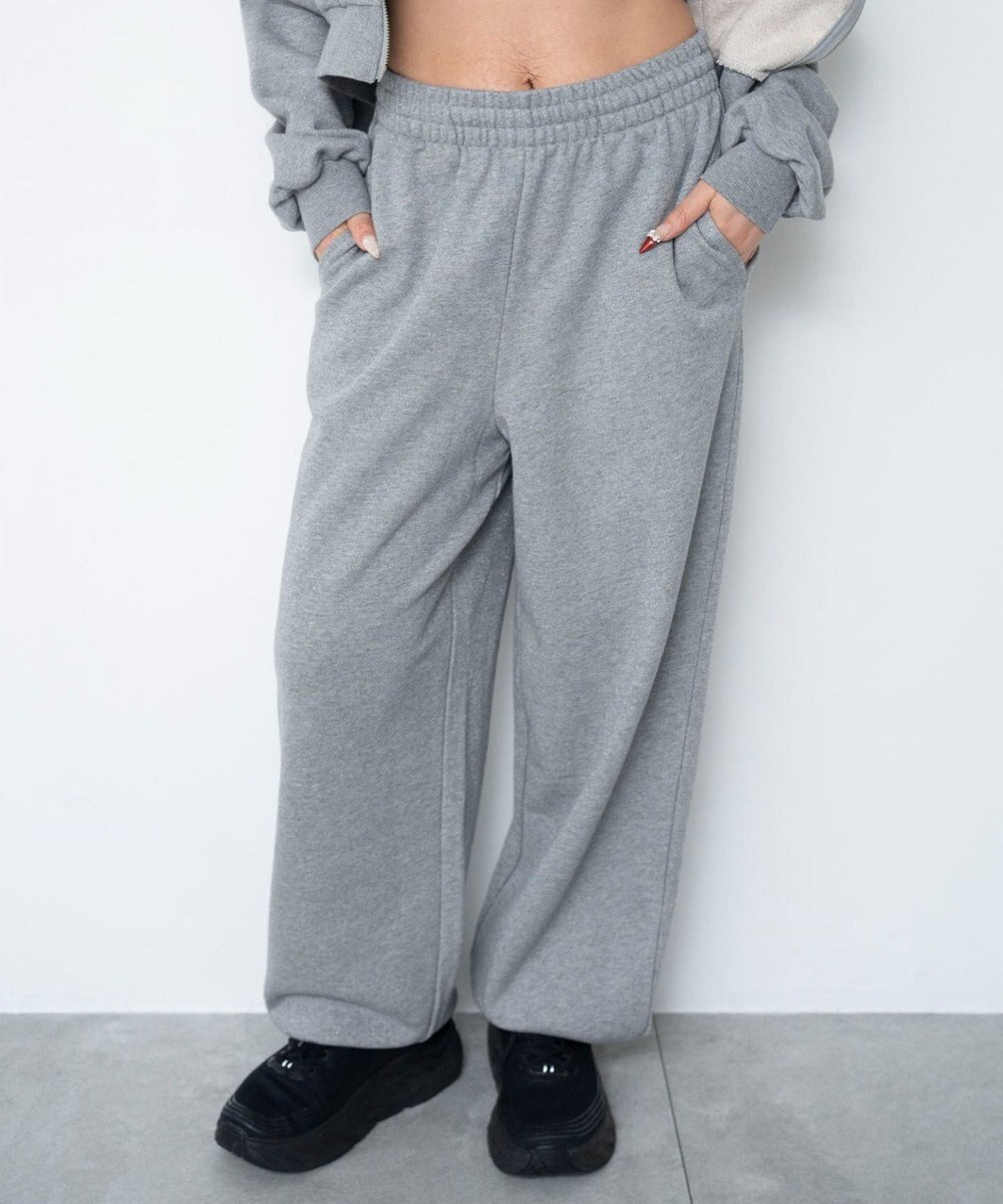 WEGO 【ウエストゴム/XSSMサイズ展開】スウェットワイドパンツ 