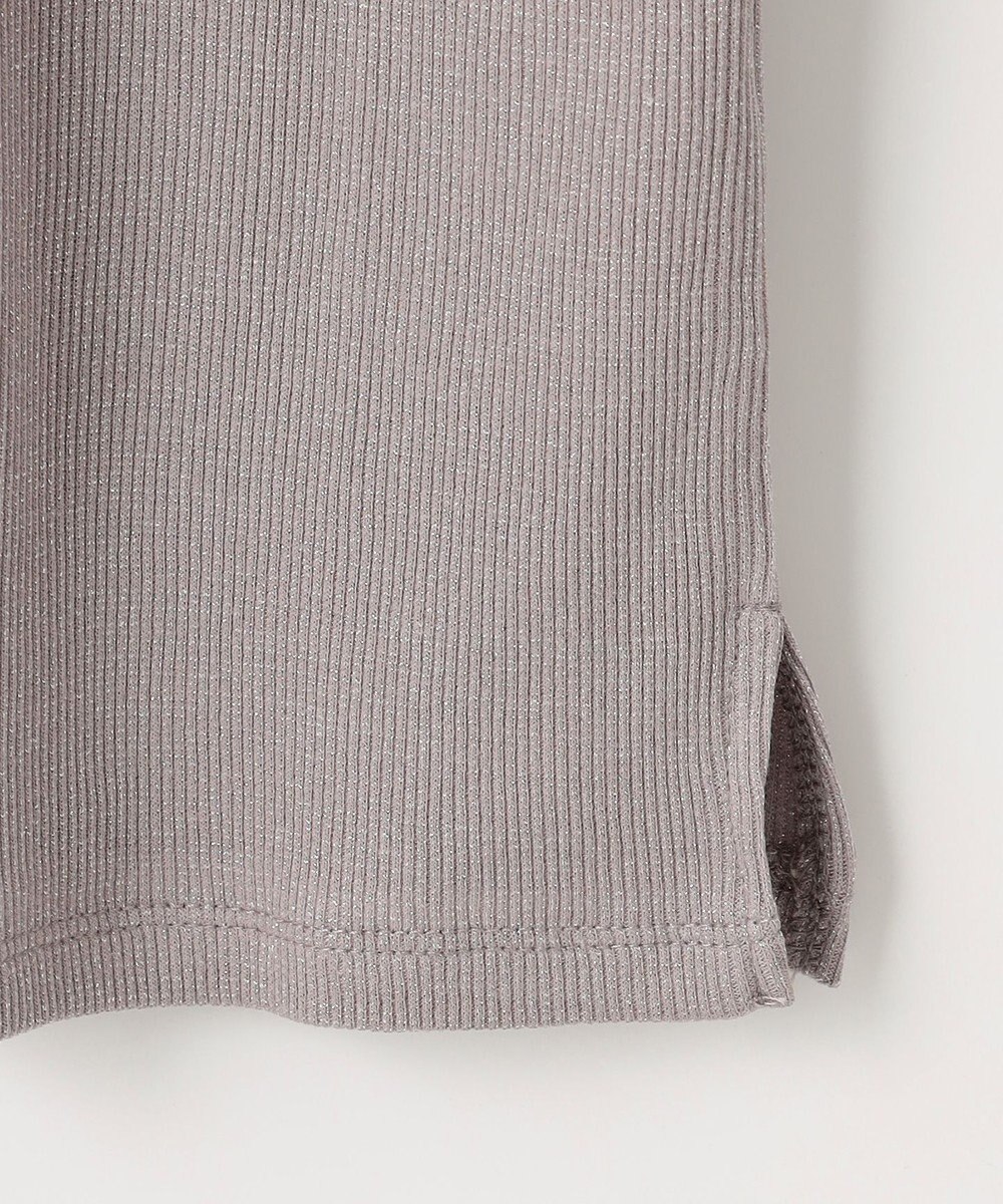 ANY 【洗濯機可】ラメハイネックＴシャツ 