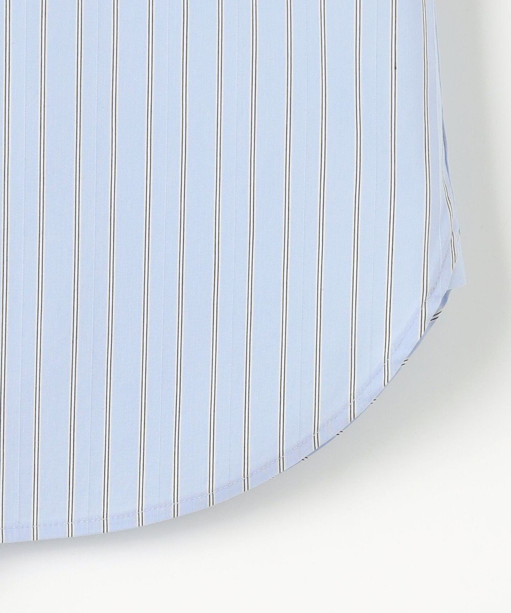 J.PRESS LADIES BEZコットンナイロン ストライプ シャツカラー ブラウス 