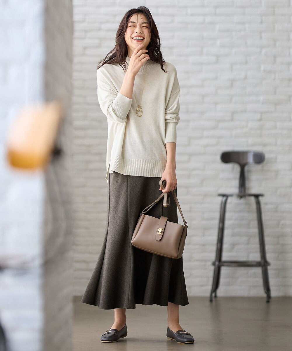 ANY 【ウエストゴム】ライトツイードマーメーイドスカート 